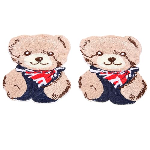 ARTIBETTER 2 Stück Cartoon Tierdekorationsaufkleber Hundeblatt Stichworte Stoffaufkleber Hundeflecken Anime-Patches Taschendekoration gestickte Aufnäher Stickpatches Stickaufkleber gefühlt von Artibetter