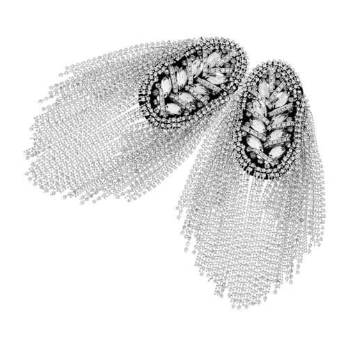 ARTIBETTER 2 Stück Diamant Pad Quaste Schultergurte Broschen Zerrissene Armschlinge Fransenperlen Sitzmanschettenbezüge Gürtelbesatz Schulterklappen Strasssteine Silber ARTIBETTER 2 Stück Diamant Pad Quaste Schultergurte Broschen Zerrissene Armschlinge Fransenperlen Sitzmanschettenbezüge Gürtelbesatz Schulterklappen Strasssteine Silber von Artibetter
