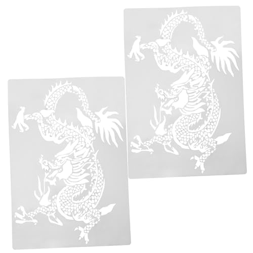 ARTIBETTER 2 Stück Drachen Malvorlagen Kinderfreundliche Wiederverwendbare Schablonen Materialien für Gestalten Buntstiften Markern oder Wasserfarben ARTIBETTER 2 Stück Drachen Malvorlagen Kinderfreundliche Wiederverwendbare Schablonen Materialien für Gestalten Buntstiften Markern oder Wasserfarben von Artibetter