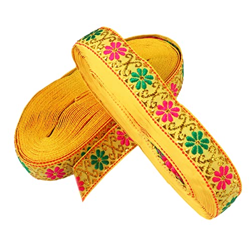 ARTIBETTER 2 Stück Ethnisches Spitzenband Fransen-Spitzenbesatz bestickt Spitzenbesatz zum Nähen Schnürsenkel Blumen- sticken gestickter Bandbesatz Stoffbesatz gestickte Borte Polyester Gelb ARTIBETTER 2 Stück Ethnisches Spitzenband Fransen-Spitzenbesatz bestickt Spitzenbesatz zum Nähen Schnürsenkel Blumen- sticken gestickter Bandbesatz Stoffbesatz gestickte Borte Polyester Gelb von Artibetter
