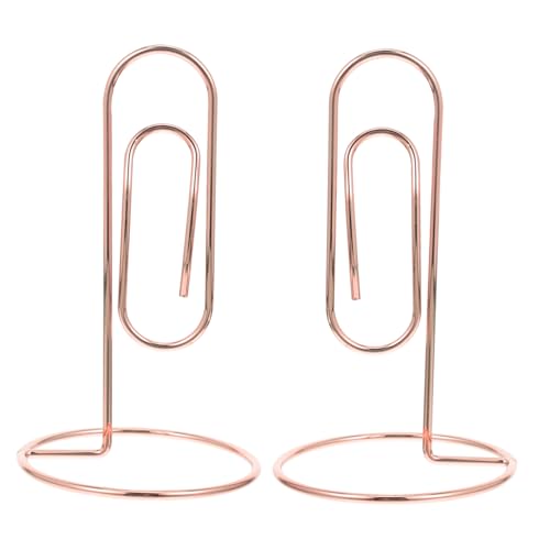 ARTIBETTER 2 Stück Goldene Metallkartenhalter für Schreibtisch Robuste Notizen und Foto Clips für Veranstaltungen und Tischdekoration Eleganter Look Stabiler Halt für Karten und Dokumente von Artibetter
