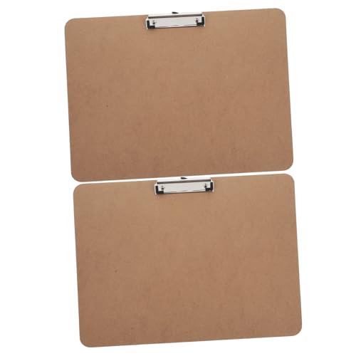 ARTIBETTER 2 Stück Gürtelclip-schreibblock Zwischenablage Malen Zeichenzubehör Krankenschwester Zwischenablage Klemmbrett Für Outdoor-zeichnungen Staffelei-clips Mdf Und Edelstahl Light Brown von Artibetter