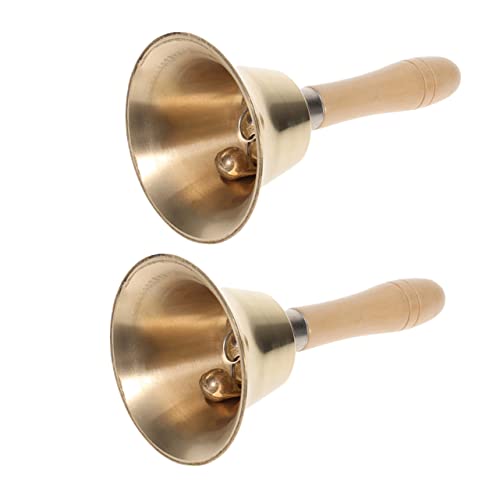 ARTIBETTER 2 Stück Handglocke aus Kupfer mit Holzgriff für Schule Restaurant Hotelservice Hochzeiten und Festlichkeiten ARTIBETTER 2 Stück Handglocke aus Kupfer mit Holzgriff für Schule Restaurant Hotelservice Hochzeiten und Festlichkeiten von Artibetter
