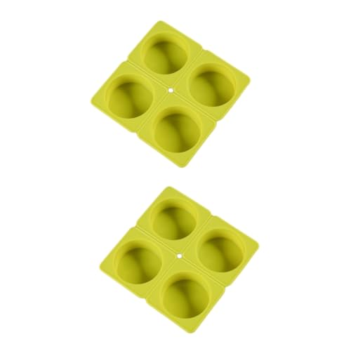 ARTIBETTER 2 Stück Handmade Silikon Seifenform Rund Hochtemperaturbeständig Fach Zufällige Farben für Diy Seifenherstellung und Kreative Desserts Leicht zu Reinigen und von Artibetter