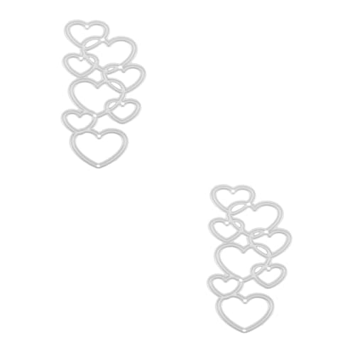 ARTIBETTER 2 Stück Herzschneiden Stanzform Metall Diy Bastelwerkzeug für Scrapbooking Fotoalbum Dekoration für Hochzeitskarten Grußkarten und Bastelprojekte von Artibetter