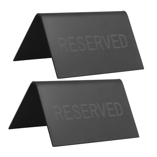 ARTIBETTER 2 Stück Kartenschild Reservierung Tisch Sitzplatz Hochzeitsdeko Hängende Reserve Kleine Kirchenbankhalter Weg Buffet Nummer Diese Schilder Zeremonie Für Edelstahl Schwarz ARTIBETTER 2 Stück Kartenschild Reservierung Tisch Sitzplatz Hochzeitsdeko Hängende Reserve Kleine Kirchenbankhalter Weg Buffet Nummer Diese Schilder Zeremonie Für Edelstahl Schwarz von Artibetter