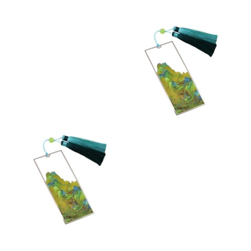 ARTIBETTER 2 Stück Lesezeichen Aus Metall Dekoration Party Led Kreatives Lese-tag Lesezeichen Lesen Etikett Lesen Markierungen Schreiben Studenten Lesezeichen Buchlesetag Legierung Green von Artibetter