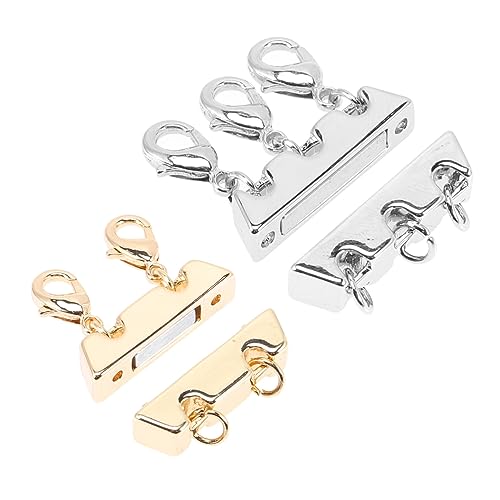 ARTIBETTER 2 Stück Magnetischer Kettenverschluss für Schmuck Layering Magnetverschluss für Goldene und Silberne Verbindungselemente für Elegantes Design und Sicheren Halt von Artibetter