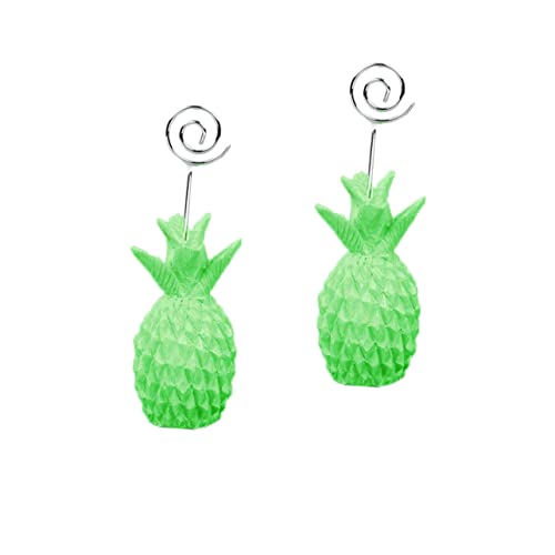 ARTIBETTER 2 Stück Metall Memo Clips im Ananas Design Tischfoto und Notizenhalter Grün für Hochzeiten Geburtstagsfeiern und Festliche Anlässe von Artibetter