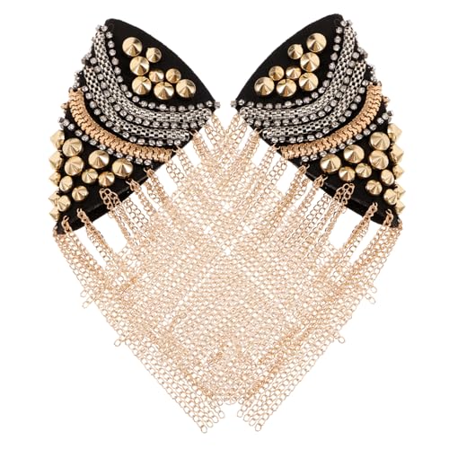ARTIBETTER 2 Stück Nietenkette Schulterstempel Quaste Epaulet Mit Nietenfransen Epaulet Für Frauen Quastenpatch Quasten Quaste Schulter Epaulet Spike Kette Schulter Epauletten Quaste Glas ARTIBETTER 2 Stück Nietenkette Schulterstempel Quaste Epaulet Mit Nietenfransen Epaulet Für Frauen Quastenpatch Quasten Quaste Schulter Epaulet Spike Kette Schulter Epauletten Quaste Glas von Artibetter