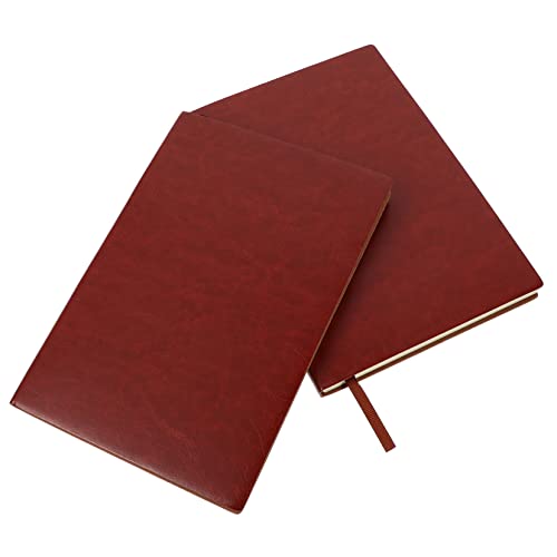 ARTIBETTER 2 Stück Notizbuch Business-notizbücher Süße Notizbücher Für Notizbilder Einfarbige Notizblöcke Notizpolster Handliches Kontobuch Reisetagebuch Buch Bürobedarf Kunstleder Brown von Artibetter