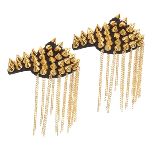 ARTIBETTER 2 Stück Quasten Epauletten Blazer Epauletten Quasten Fransen Damen Schlüssel Schulter Dekoration Retro Quastenkette Epauletten Vintage Quasten Epauletten von Artibetter
