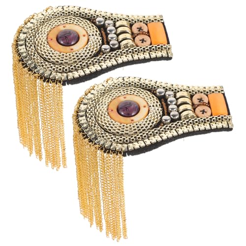 ARTIBETTER 2 Stück Quasten Schulterepauletten mit Strass Vintage Applikationen für Männer Kostümdekorationen für Bühnenauftritte und Besondere Anlässe ARTIBETTER 2 Stück Quasten Schulterepauletten mit Strass Vintage Applikationen für Männer Kostümdekorationen für Bühnenauftritte und Besondere Anlässe von Artibetter