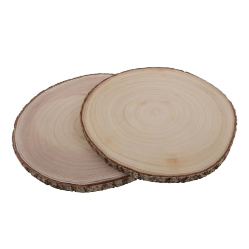 ARTIBETTER 2 Stück Runde Holzspäne Zum Basteln Natürliche Holzkreise Holzkreise Für Tafelaufsätze Natürliche Runde Scheiben Rindenholzscheiben Holzscheiben Für Kunst Tischmalerei von Artibetter