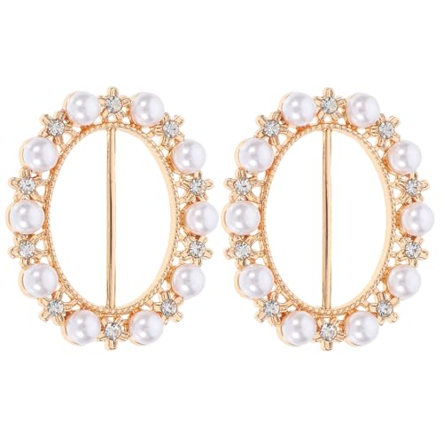 ARTIBETTER 2 Stück Schalschnalle Schalnadeln und Clips Cinch-Clips Mode Schal Clip Kleidungsaccessoires Schal Zubehör Schal Schmuck Schals Schnallenring Kleidung Schmuck Zinklegierung Golden von Artibetter