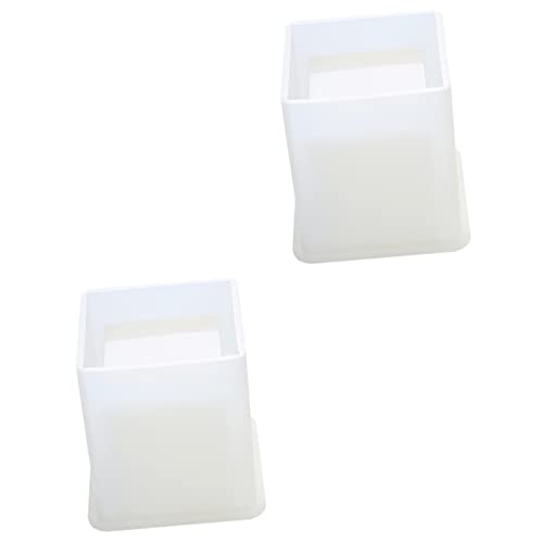 ARTIBETTER 2 Stück Silicone Silikonform für Quadratische Stiftehalter Diy Epoxidharz Gießform für Fondant Kuchen und Bastelprojekte Hochwertiges Hitzebeständiges Silikon Einfach zu Reinigen von Artibetter