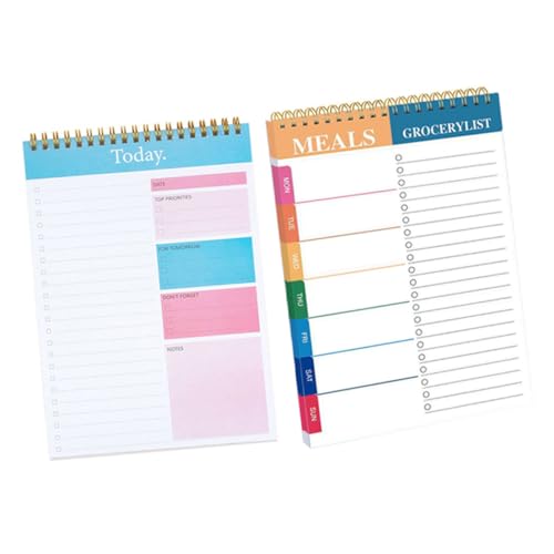 ARTIBETTER 2 Stück Spiral Planer Notizblock Undatiert für Büro Schule und Zuhause für To Do Listen Zeitplanung und Erinnerungen Tragbar und Einfach zu Lagern ARTIBETTER 2 Stück Spiral Planer Notizblock Undatiert für Büro Schule und Zuhause für To Do Listen Zeitplanung und Erinnerungen Tragbar und Einfach zu Lagern von Artibetter