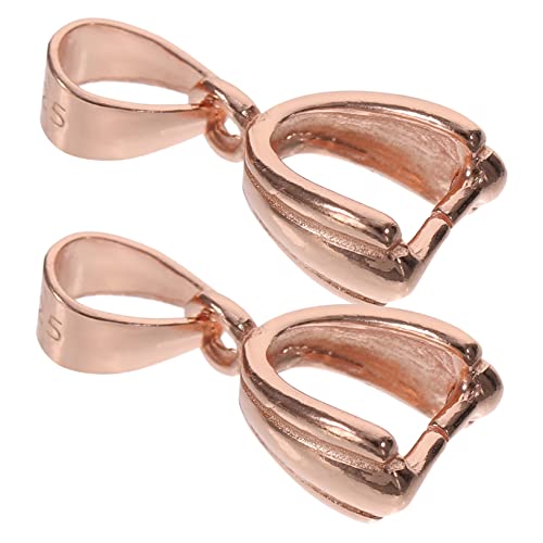 ARTIBETTER 2 Stück Sterling Silber Clamp silberne Schließe Herstellung Schmuck aus Sterlingsilber Halskette Schmuck Verschluss Verschlüsse zum Anbringen von Anhängern 925 Silber Rose von Artibetter