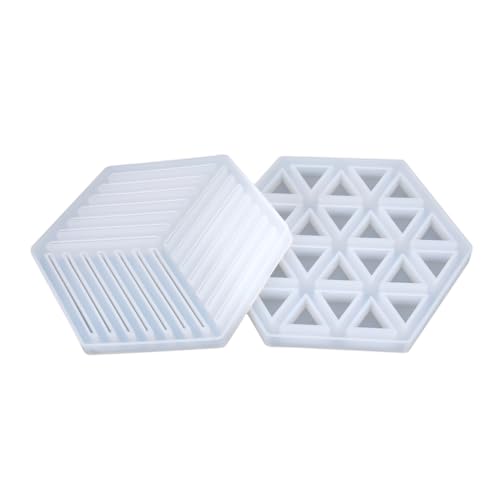 ARTIBETTER 2 Stück Teiliges Silikon Sechseck Untersetzer für Diy Epoxidharz für Fondant Kuchen und Bastelarbeiten Hallow Out Streifen Hallow Out Dreieck ARTIBETTER 2 Stück Teiliges Silikon Sechseck Untersetzer für Diy Epoxidharz für Fondant Kuchen und Bastelarbeiten Hallow Out Streifen Hallow Out Dreieck von Artibetter