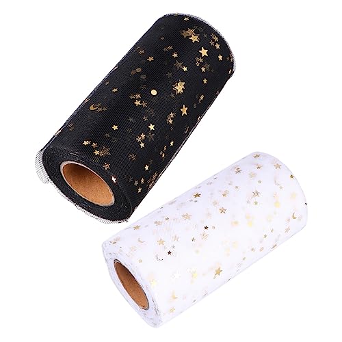 ARTIBETTER 2 Stück Tüllrollen mit Sternen Pailletten Dekorativer Tüllstoff für Hochzeiten Partys und Diy Projekte Yards für Tischdekoration und Festlichkeiten ARTIBETTER 2 Stück Tüllrollen mit Sternen Pailletten Dekorativer Tüllstoff für Hochzeiten Partys und Diy Projekte Yards für Tischdekoration und Festlichkeiten von Artibetter