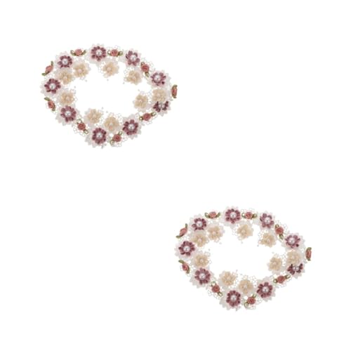 ARTIBETTER 2 Stück Vintage Diy Spitzenband Zubehör für Hochzeiten Handgemachtes Blumen Spitzenstoff Breit für Kreative Bastelprojekte und Bekleidungsdekoration von Artibetter