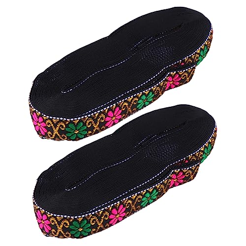 ARTIBETTER 2 Stück Vorhangspitzen -Gurtband Dekoration gestickter Bandbesatz Stickerei-Spitzenband Stickbandbesatz bestickt Verzierungen für Kleidung Stickerei Spitzenstoff Polyester Schwarz ARTIBETTER 2 Stück Vorhangspitzen -Gurtband Dekoration gestickter Bandbesatz Stickerei-Spitzenband Stickbandbesatz bestickt Verzierungen für Kleidung Stickerei Spitzenstoff Polyester Schwarz von Artibetter