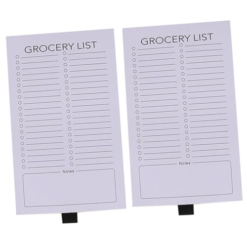 ARTIBETTER 2 Stück Weiche Magnetische Haftnotizen Liste Pads Magnetische Notizbilder Memo Magnetischer Kühlschrank Klein Veranstalter Kühlschrankmagnete Notizblock Doppeltes Offsetpapier Weiß von Artibetter