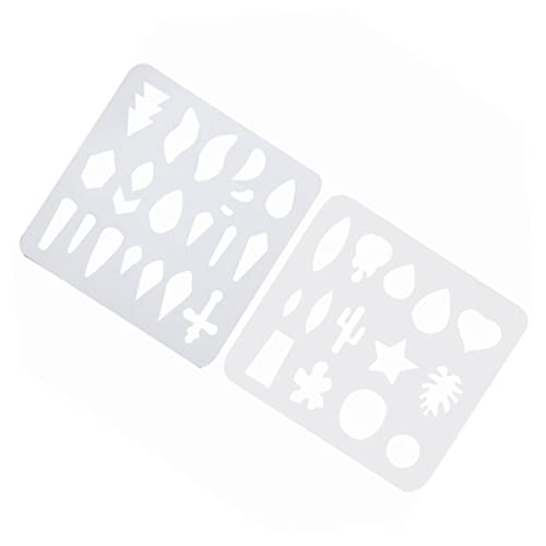 ARTIBETTER 2 Stücke Teiliges Weißen Diy Schablonen für Ohrringe und Haarschmuck Wiederverwendbare Kunststoffvorlagen für Basteln und Scrapbooking von Artibetter