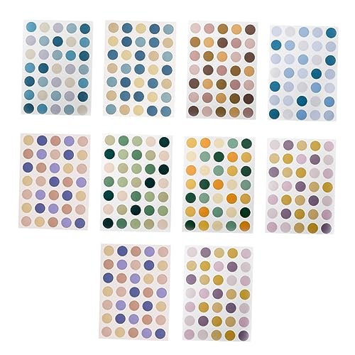 ARTIBETTER 20 Blatt Bunte Punkt Aufkleber Selbstklebende Etiketten für Scrapbooking und Diy Farbcodieren von Notizbüchern Kalendern und Planern Farben Zufällig Ausgewählt von Artibetter