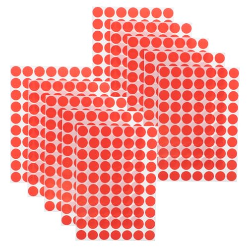 ARTIBETTER 20 Blatt Etikett Runde Aufkleber Kennzeichnungsaufkleber Aufkleber Mit Farbigen Punkten Aufkleber Punkt Leere Aufkleber Kleine Punktaufkleber Mini-aufkleber Pvc Orange von Artibetter
