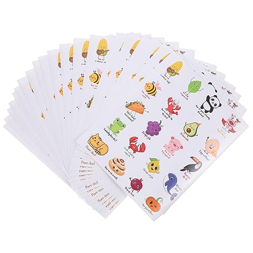 ARTIBETTER 20 Blatt Motivationsaufkleber für Lustige Obst und Tiermotive Selbstklebend Wasserfest für Kindergarten und Belohnungssysteme mit Aufklebern ARTIBETTER 20 Blatt Motivationsaufkleber für Lustige Obst und Tiermotive Selbstklebend Wasserfest für Kindergarten und Belohnungssysteme mit Aufklebern von Artibetter