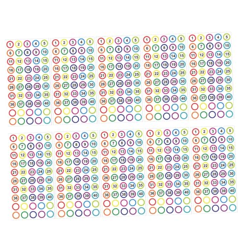 ARTIBETTER 20 Blatt Nummernaufkleber Nummer Inventaraufkleber Nummeriert Selbstklebende Nummernschilder Kind Zahlenetiketten Aufkleber Zahlenaufkleber Kupferplattenaufkleber von Artibetter