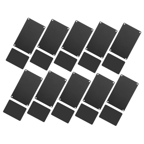 ARTIBETTER 20 Stück Aluminium Schild Rohlinge für Diy Namensschilder Multifunktionale Metallplatten mit Löchern für Büro und Türenutzung von Artibetter