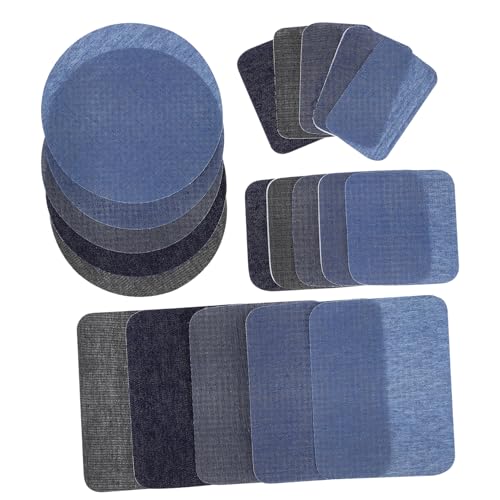 ARTIBETTER 20 Stück Bügelflicken Zum Reparieren Sticken Nähen Jeansflicken Applikationen Risse Löcher Jeanshosen Bunt Ausbessern Aus Nähten Hosenstoff Denim Klebstoff von Artibetter