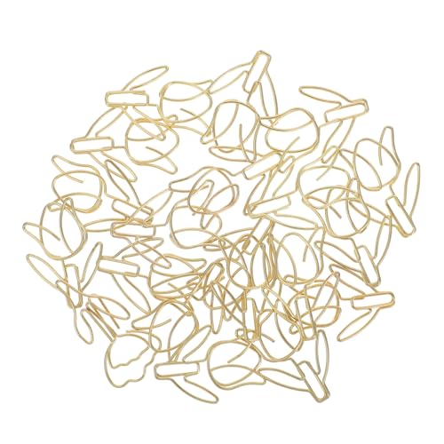 ARTIBETTER 20 Stück Büroklammer Dekorative Blumenklammern Papierclip Papierklammern Klammern für Papier Plastik Golden von Artibetter