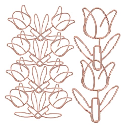 ARTIBETTER 20 Stück Büroklammer Papierklammern Klammern Für Papier Papierclip Plastik Rose Gold von Artibetter
