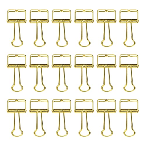 ARTIBETTER 20 Stück Dekorative Binder Clips Gold Hochwertige Büroklammern für Schule und Büro Praktische Bürobedarf für Lehrer und Schüler von Artibetter