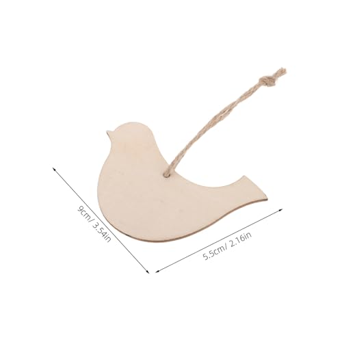 ARTIBETTER 20 Stück Holzvögel Dekor Vogelausschnitte aus Holz Holzhandwerk Ornamente zum Malerei unfertige Holzscheiben unfertige Tierausschnitte aus Holz holzanhänger selber machen Beige von Artibetter