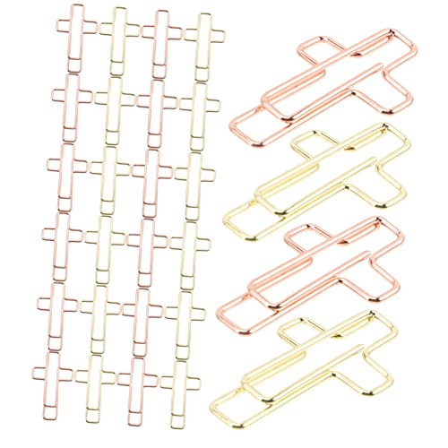 ARTIBETTER 20 Stück Kreuzclip büroartikel büromaterial metallclips bürogadges office zubehör bunt klein herz büroklammern geformt Dokumentclips ablegen Büroklammern zum Kreuzmodellieren Eisen von Artibetter