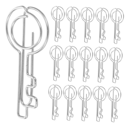 ARTIBETTER 20 Stück Mappe Mini -papierclips Dekorative Clips Büroklammern Klein Zettelhalter Aus Papier Schicke Büroklammern Schlüsselförmige Büroklammern Wichtige Büroklammern Eisen Silver von Artibetter