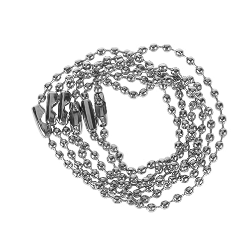 ARTIBETTER 20 Stück Metallkettenanhänger Vernickelte Kugelkette Mit Einem Verbinder Metallkugelkette Für Anhänger 24 Mm Metallkette Silber von Artibetter