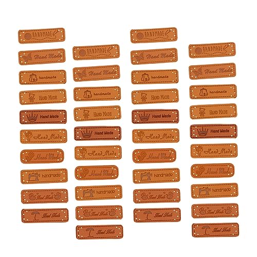 ARTIBETTER 20 Stück Teiliges DIY Pu leder Anhänger mit Perforationen Handgefertigte Buchstabenlabels Dekorative Knöpfe für Kleidung Taschen Hüte Vielseitige Bastel Nähzubehör für von Artibetter