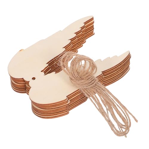 ARTIBETTER 20 Stück Teiliges Unlackierte Holz-engelsflügel mit Loch Robuste Holzscheiben in Engelsflügelform Vielseitige Diy-bastelmaterialien für Weihnachts Hochzeitsdeko zum Bemalen und von Artibetter