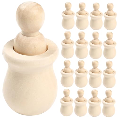 ARTIBETTER 20 Stück Unbemalte Holzfiguren für Diy Peg Dolls zum Anmalen Unvollendete Holzpuppen für Bastelprojekte Aktivitäten und Party Dekorationen ARTIBETTER 20 Stück Unbemalte Holzfiguren für Diy Peg Dolls zum Anmalen Unvollendete Holzpuppen für Bastelprojekte Aktivitäten und Party Dekorationen von Artibetter
