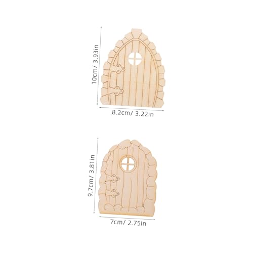 ARTIBETTER 20 Stück Unlackierte Miniatur Holz Deko DIY für Gartenbaum Dekoration Handbemalbare Kleine Wichteltüren für Garten Baumstumpf und Innenräume von Artibetter