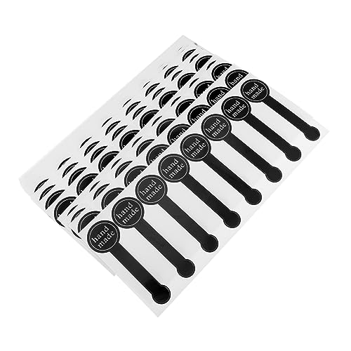 ARTIBETTER 200 Stück Aufkleber Entfernbare Etiketten Gewürzdosen Mit Etiketten Glasetiketten Klein Klebeetiketten Transparent Klebrig Wiederverwendbar Etiketten Einfügen Papier Black von Artibetter