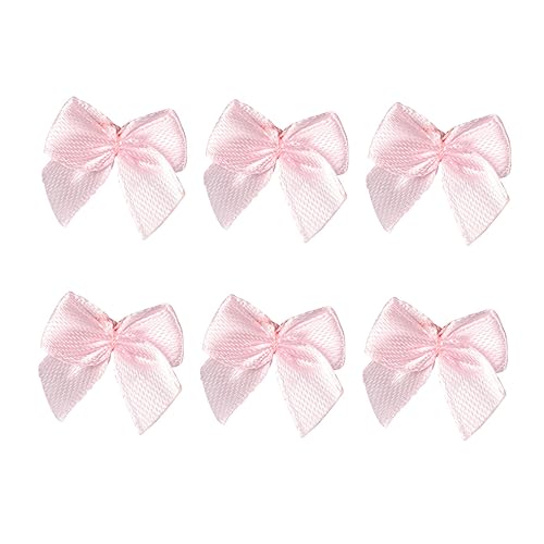 ARTIBETTER 200 Stück Bandschleife winzige Schleifen Rosa für Handwerk Nähen Spitzenband Seide Bögen Schleife für Kleidung Stoffblume Band Bowknot Bogenknotenkopfschmuck Schleife selber machen von Artibetter