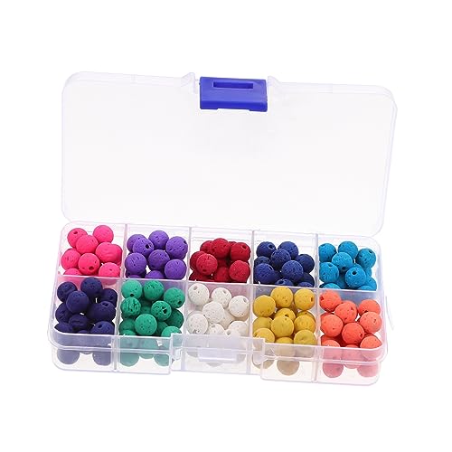 ARTIBETTER 200 Stück Bunte Vulkanstein Perlen mit Loch Fächer Box Lose Bastelperlen für DIY Schmuckherstellung Armband und Halskette Vielseitige Naturstein Schmuckmaterialien ARTIBETTER 200 Stück Bunte Vulkanstein Perlen mit Loch Fächer Box Lose Bastelperlen für DIY Schmuckherstellung Armband und Halskette Vielseitige Naturstein Schmuckmaterialien von Artibetter