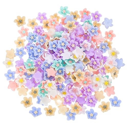 ARTIBETTER 200 Stück Diy Harz Blumen Anhänger Bunte Blumenform Dekoration für Handyhüllen und Bastelprojekte Zubehör für Kreative Diy Ideen von Artibetter