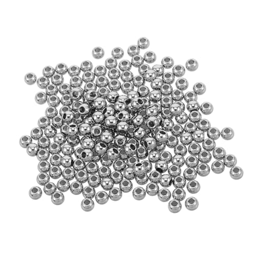 ARTIBETTER 200 Stück Edelstahl Schmuck Spacer Perlen Runde Abstandshalter Für DIY Armbänder Halsketten Handwerk Schmuckzubehör Material von Artibetter